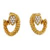 Paire de boucles d'oreilles Boucheron Serpent Bohème en or jaune et diamants - 00pp thumbnail
