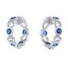 Chanel hoop earrings in white gold and sapphires - 00pp thumbnail