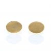 Oval Tiffany & Co pair of cufflinks in yellow gold - 360 thumbnail