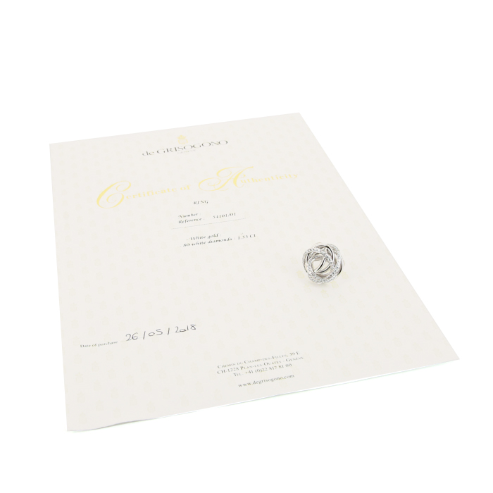 De Grisogono Matassa ring in white gold and diamonds - Detail D2