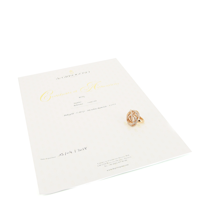 De Grisogono Matassa ring in pink gold and diamonds - Detail D2