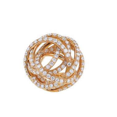 De Grisogono Matassa ring in pink gold and diamonds