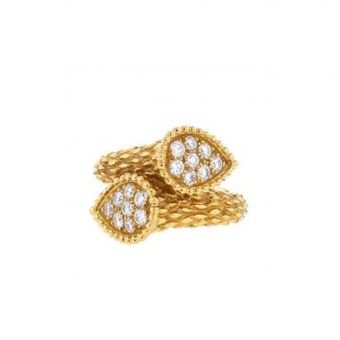 Sortija Boucheron Serpent Bohème modelo grande en oro amarillo y diamantes Sortija Boucheron Serpent Bohème modelo grande en oro amarillo y diamantes