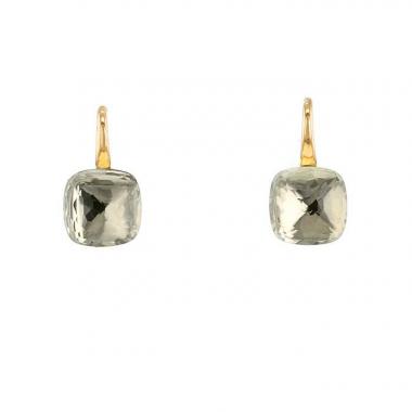 Pomellato Nudo Classic earrings in pink gold and topaz