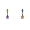 Articulated Bulgari Allegra pendants earrings in white gold,  diamonds and colored stones - 00pp thumbnail