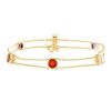 Flexible Chaumet Amour bracelet in yellow gold and precious stones - 00pp thumbnail