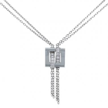 Boucheron Déchainé pendant in white gold and diamonds