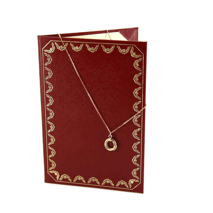 Cartier Trinity necklace in 3 golds and sapphires - Detail D2