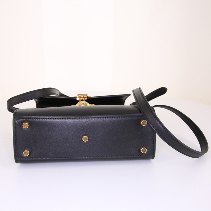 Versace Icone handbag in black leather - Detail D5
