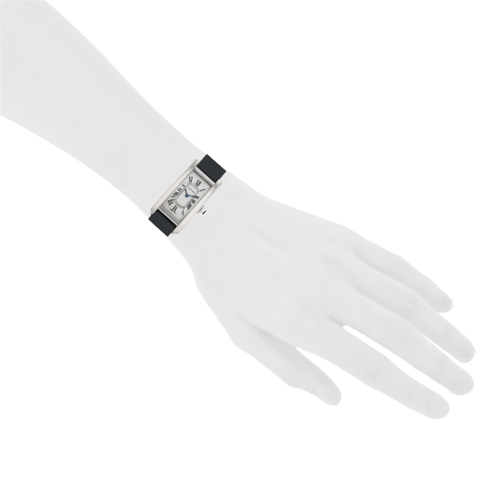 Montre Cartier Tank Cintree en or blanc Vers  2000 - Detail D1