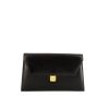 Bolsito de mano Hermès Cadenas en cuero box negro - 360 thumbnail