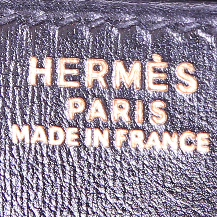 Pochette Hermès Cadenas in pelle box nera - Detail D3