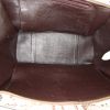 Celine Trapeze medium model handbag in beige python and burgundy suede - Detail D2 thumbnail
