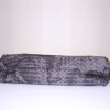 Shopping bag Bottega Veneta Intrecciolusion in tela con stampa nera e pelle nera - Detail D4 thumbnail