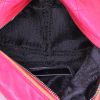 Bolso de mano Lanvin Happy en cuero acolchado rosa y cuero marrón - Detail D2 thumbnail