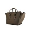 Celine Tie Bag large model handbag in taupe grained leather - 00pp thumbnail