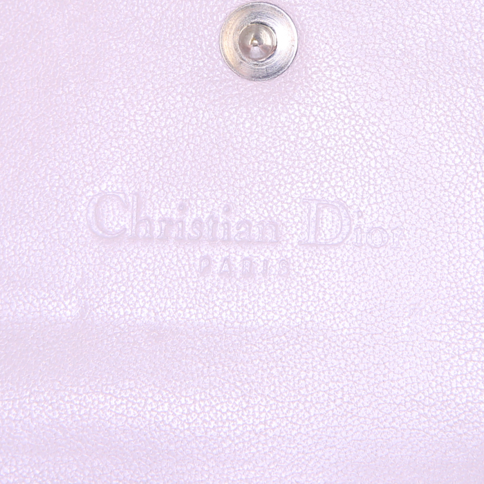 Pochette Dior Lady Dior Rendez-vous in pelle verniciata e foderata beige - Detail D3