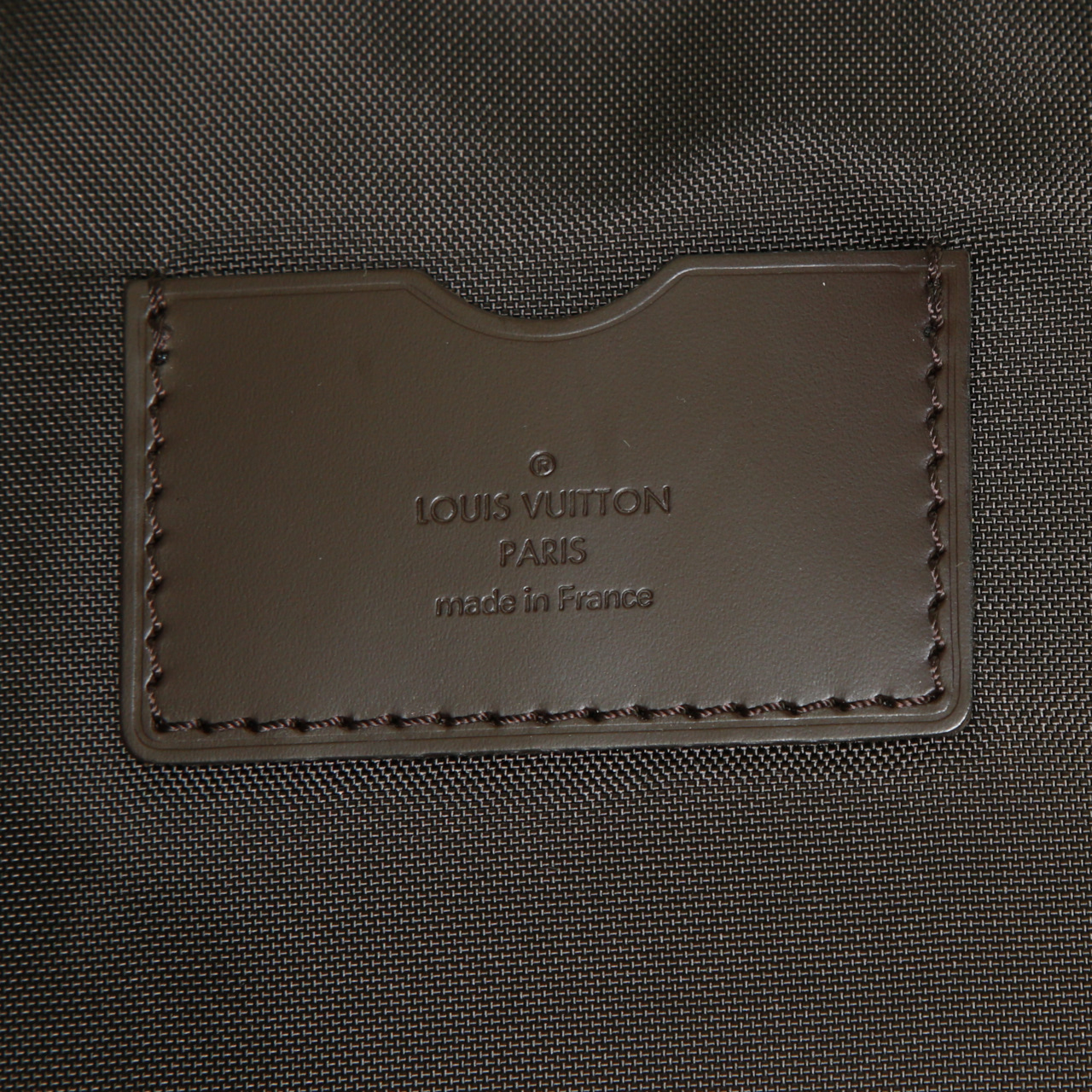 Valigia Louis Vuitton Pegase in tela cerata con motivo a scacchi e pelle marrone - Detail D3