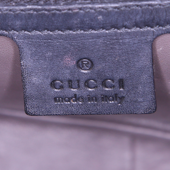 Bolso bandolera Gucci Bamboo en piel de pitón negra, roja y natural y bambú - Detail D4