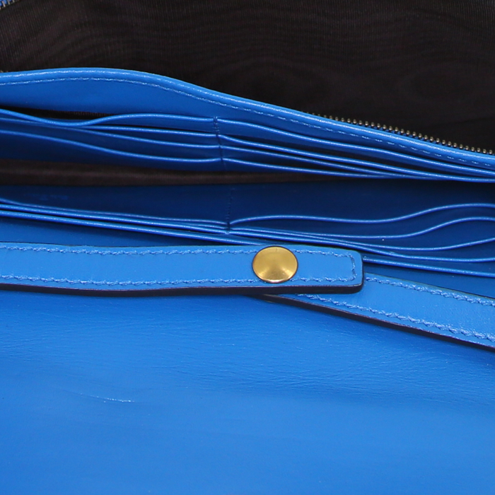 Gucci shoulder bag in blue leather - Detail D2