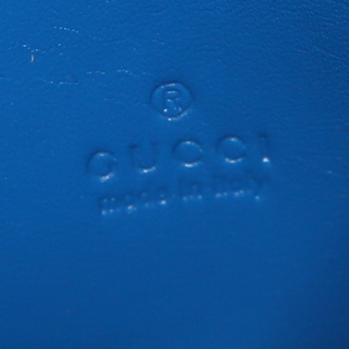 Sac bandoulière Gucci en cuir bleu - Detail D3