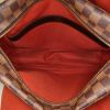 Borsa a tracolla Louis Vuitton Naviglio in tela cerata con motivo a scacchi marrone e pelle marrone - Detail D2 thumbnail