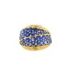 Vintage 1930's boule ring in yellow gold and sapphires - 00pp thumbnail