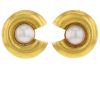 Zolotas 1980's earrings in yellow gold and pearls - 00pp thumbnail