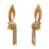 Vintage 1950's earrings in pink gold,  platinium and diamonds - 00pp thumbnail