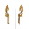 Vintage 1950's earrings in pink gold,  platinium and diamonds - 360 thumbnail