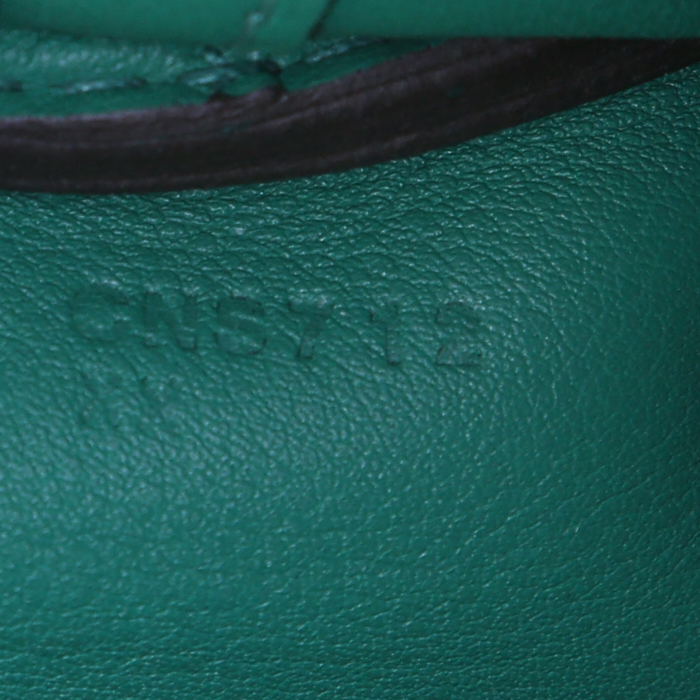 Borsa Hermes Kelly 25 cm in pelle Swift verde Bamboo - Detail D5