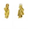 Vintage 1970's earrings in 22 carats yellow gold, by Claude Pelletier - 360 thumbnail