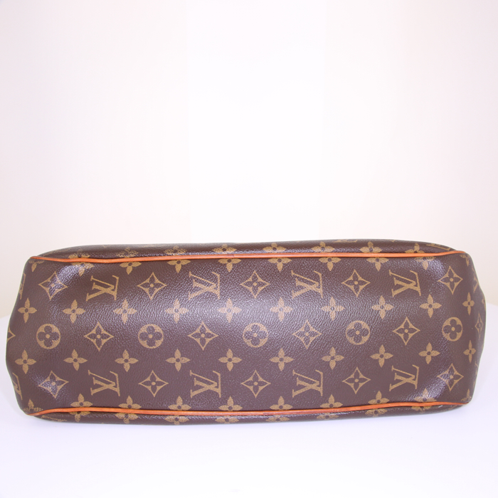 Louis Vuitton Batignolles handbag in brown monogram canvas and natural leather - Detail D4