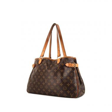 Bolso de mano Louis Vuitton Batignolles en lona Monogram marrón y cuero natural