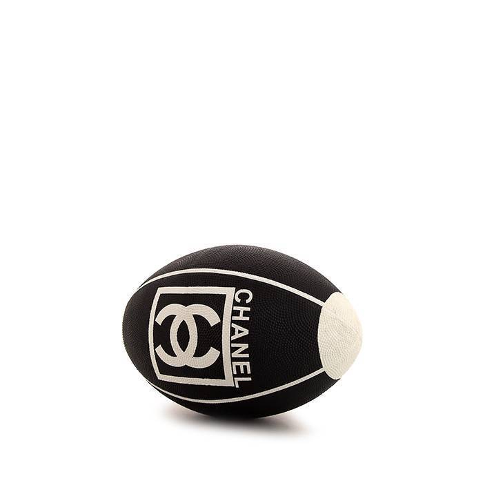Ballon Chanel Editions Limitées Rugby en plastique noir et blanc - 00pp