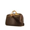 Borsa da viaggio Louis Vuitton Alize in tela monogram marrone e pelle naturale - 00pp thumbnail