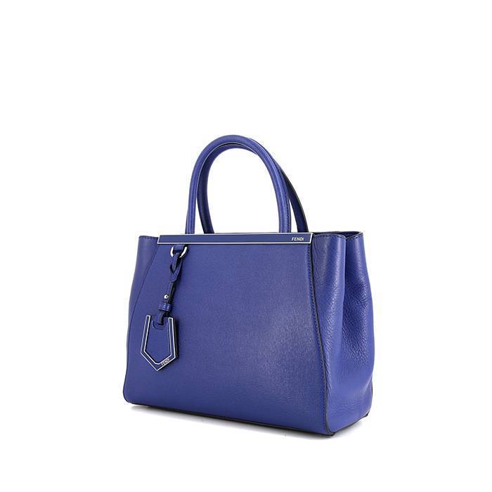 Fendi 2 Jours small model handbag in blue leather - 00pp