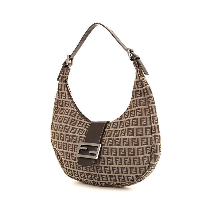 Authenticated Used Fendi FENDI Bag Ladies Handbag Zucca Canvas Brown Khaki  26329 Compact 