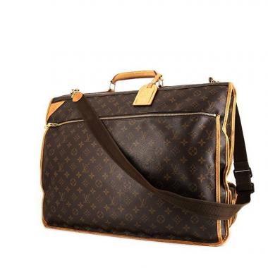 Porta abiti Louis Vuitton in tela monogram marrone e pelle