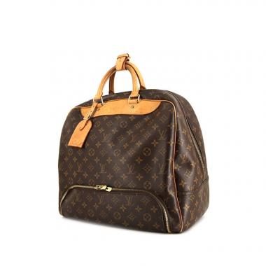 Louis Vuitton Evasion travel bag in brown monogram canvas and natural leather