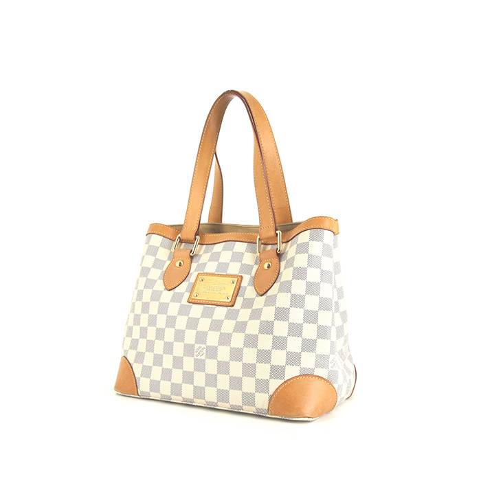 Louis Vuitton Hampstead shopping bag in ebene damier canvas and brown  leather
