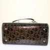 Dior Lady Dior medium model handbag in black monogram patent leather - Detail D5 thumbnail