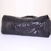 Chanel Coco Cocoon handbag in black canvas and black leather - Detail D4 thumbnail