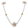Buccellati Blossom Gardenia long necklace in silver and yellow gold - 00pp thumbnail