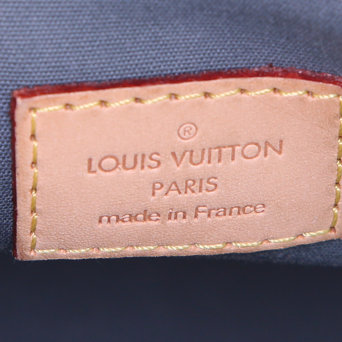 Sac porté épaule ou main Louis Vuitton Sheerwood en cuir verni monogram vert - Detail D3