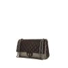 Chanel 2.55 handbag in brown quilted grained leather and grey quilted leather - 00pp thumbnail