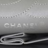 Chanel 2.55 handbag in brown quilted grained leather and grey quilted leather - Detail D4 thumbnail