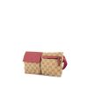 Pochette-cintura Gucci in tela monogram beige e pelle rosa - 00pp thumbnail
