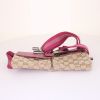 Pochette-cintura Gucci in tela monogram beige e pelle rosa - Detail D4 thumbnail
