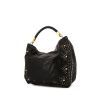 Shopping bag Saint Laurent Roady in pelle nera con borchie - 00pp thumbnail